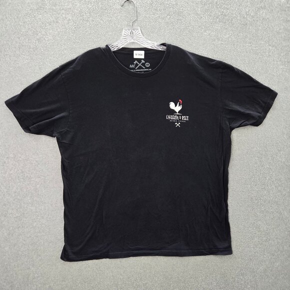 AAR Men Shirt 2XL Black‎ Chicken & Rice Graphic Short Sleeve Crew Neck Tee - Picture 1 of 8